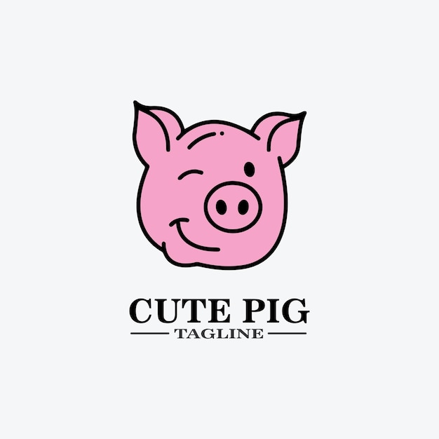 Cartoon pig Design illustration