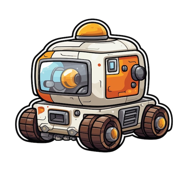 Vector cartoon planetarische rover vector illustratie