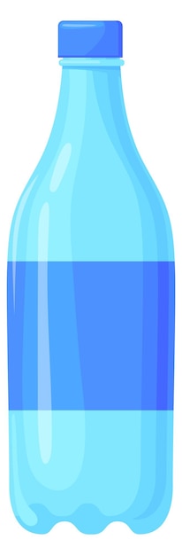 Cartoon plastic bottle Fresh water drink icon