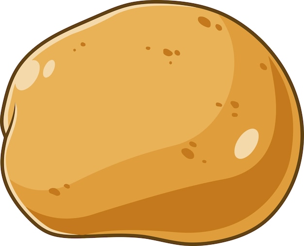 Cartoon Potato Vector Hand Drawn Illustration Isolated On Transparent Background