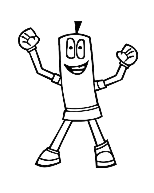 Cartoon potlood man