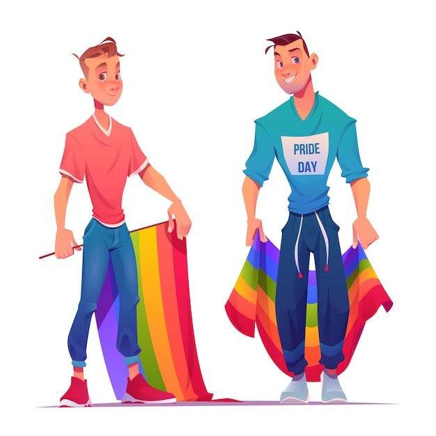 Vector cartoon pride day people collection