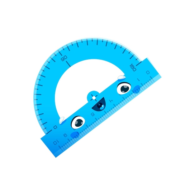 Cartoon protractor character school education