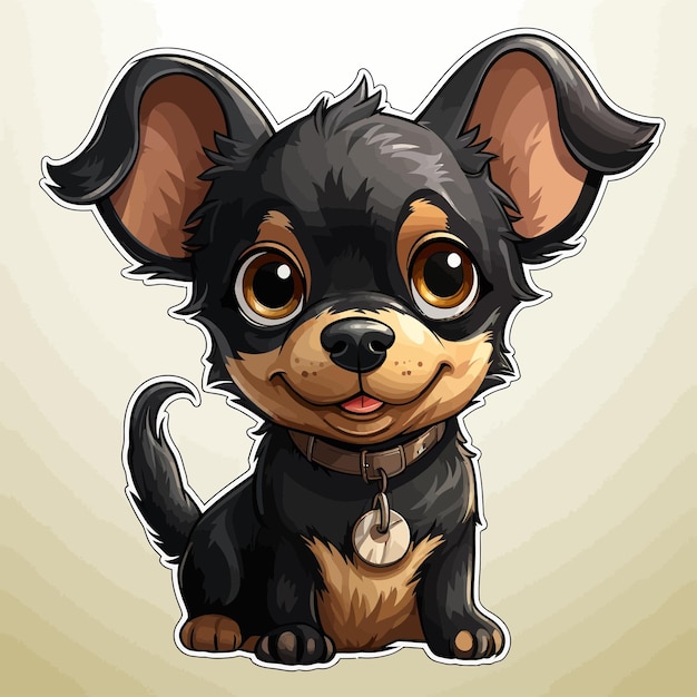 Vector cartoon puppy 10