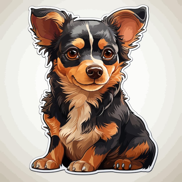 Vector cartoon puppy 6