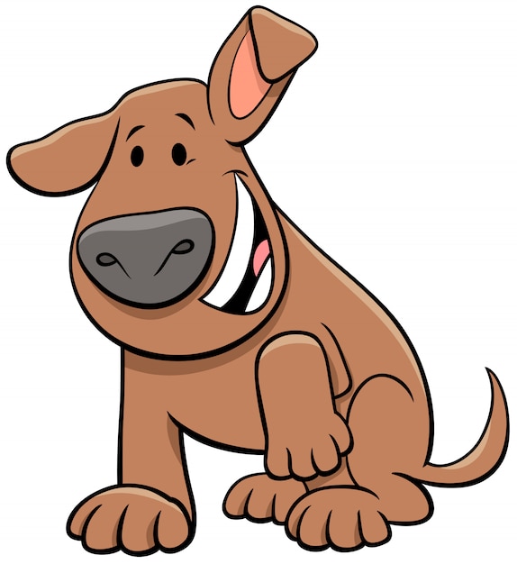 Cartoon puppy or dog comic animal character