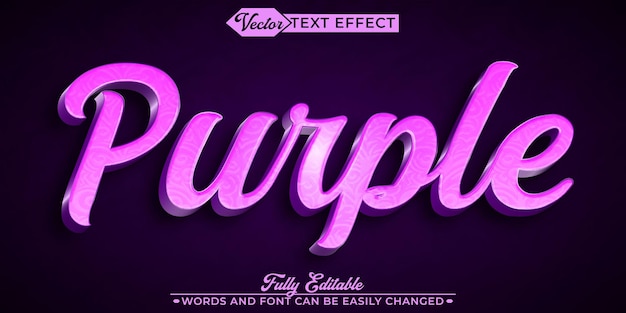 Cartoon Purple Vector Volledig bewerkbaar Smart Object Text Effect