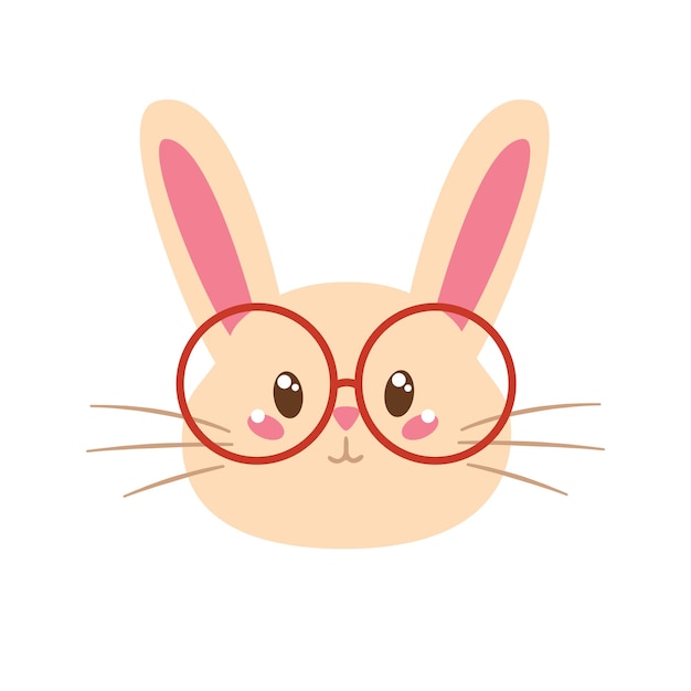 Cartoon rabbit head