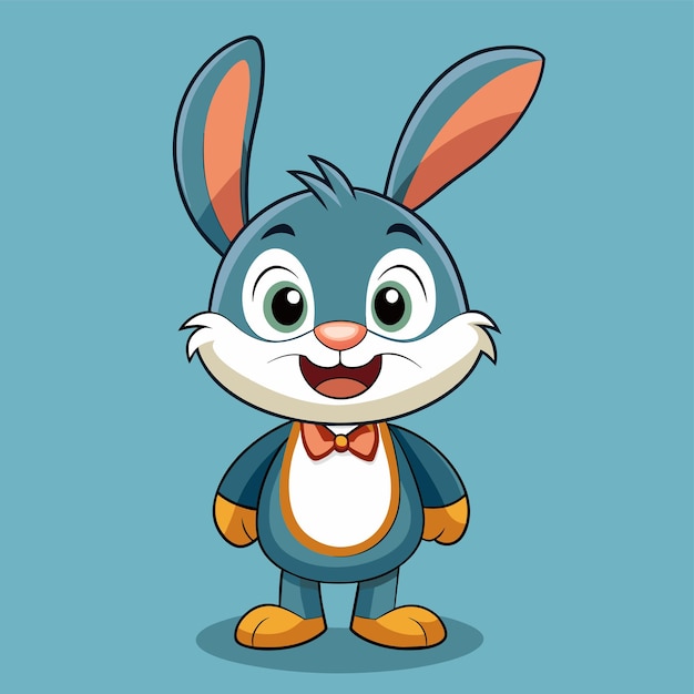 a cartoon rabbit with a bow tie and a bow tie