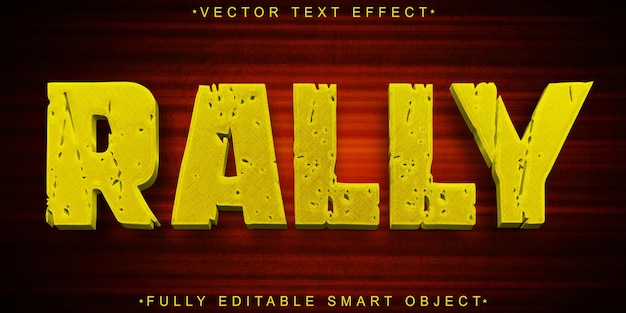 Vector cartoon rally race game vector volledig bewerkbaar smart object text effect