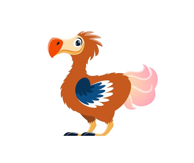 Cartoon Raphus Cucullatus or dodo bird character