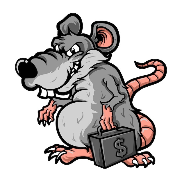 Vector cartoon  rat corruptor