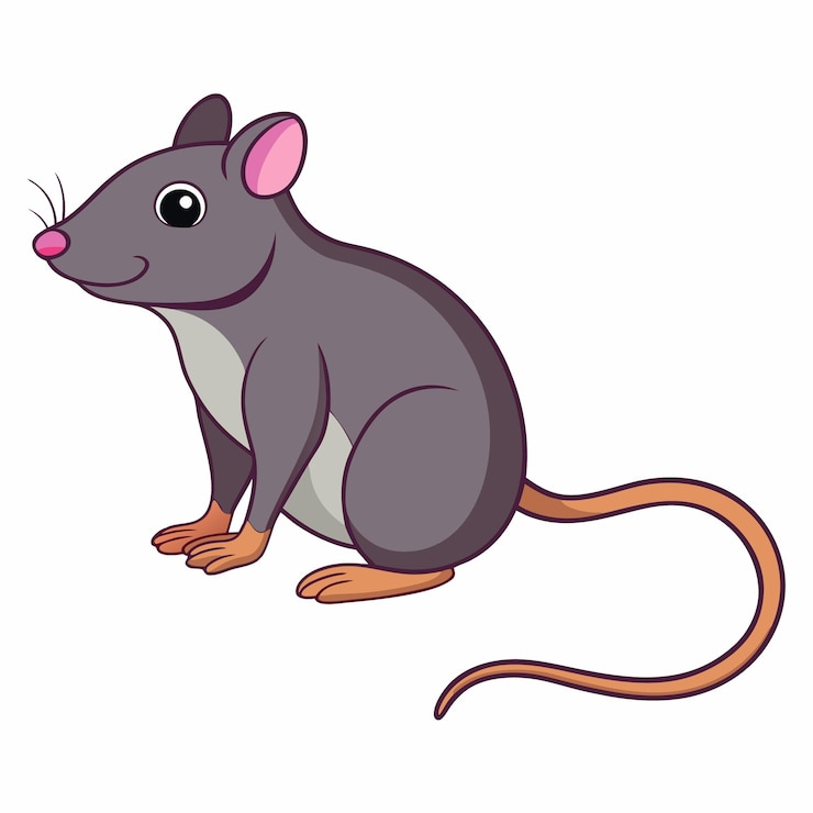 Vector cartoon rat vector design and digital illustration