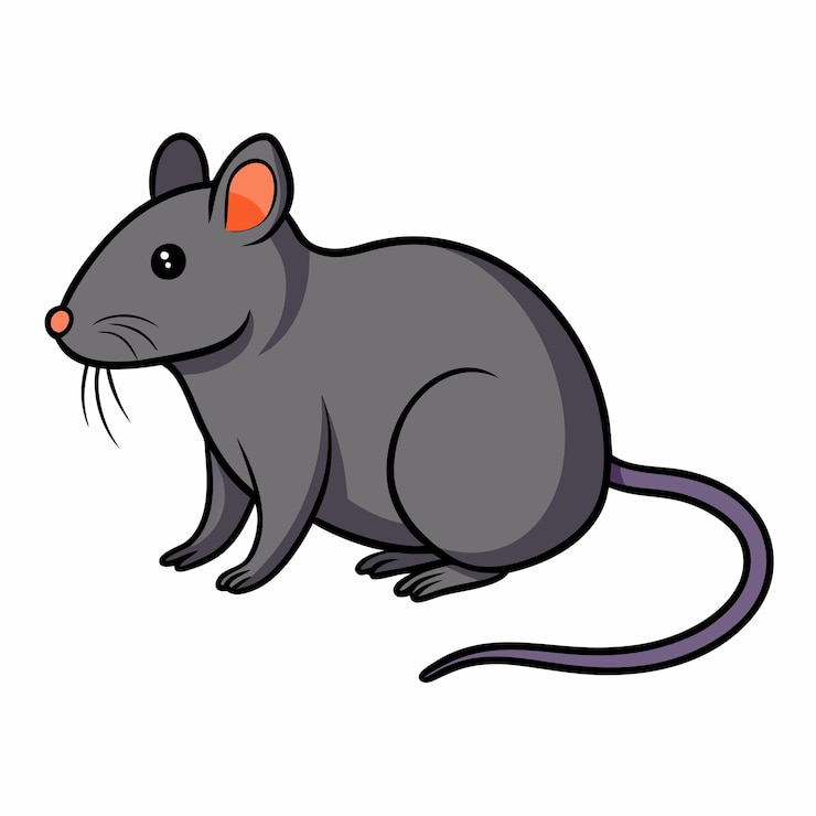 Vector cartoon rat vector ontwerp en digitale illustratie