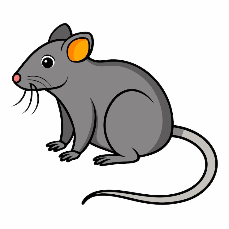 Vector cartoon rat vector ontwerp en digitale illustratie