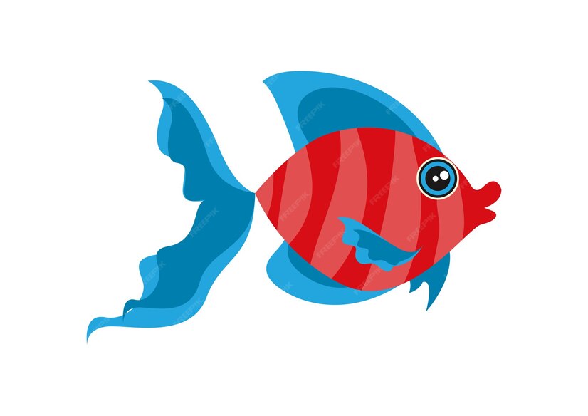 Premium Vector | Cartoon red fish in flat style Vector illustration of