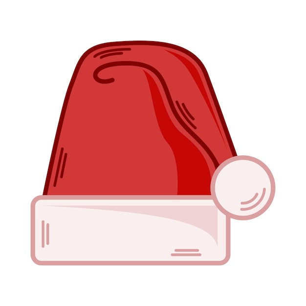 Cartoon red Santa hat illustration EPS 10 vector