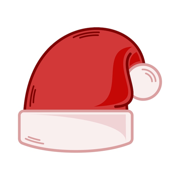 Cartoon red Santa hat illustration EPS 10 vector