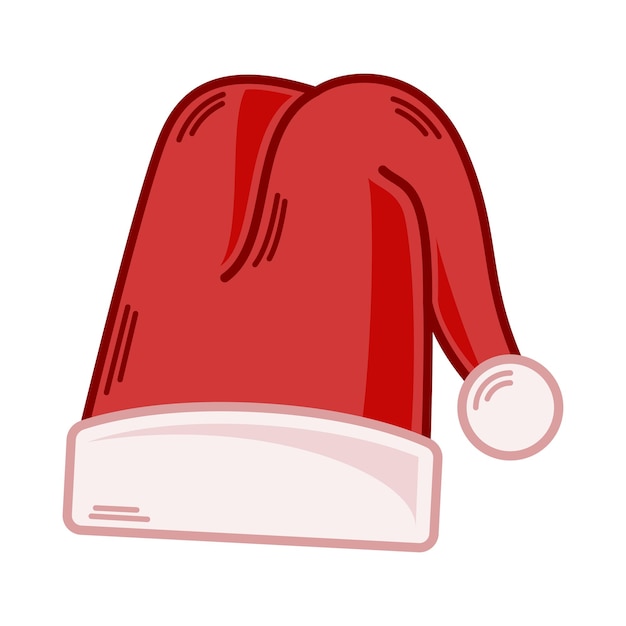 Cartoon red Santa hat illustration EPS 10 vector