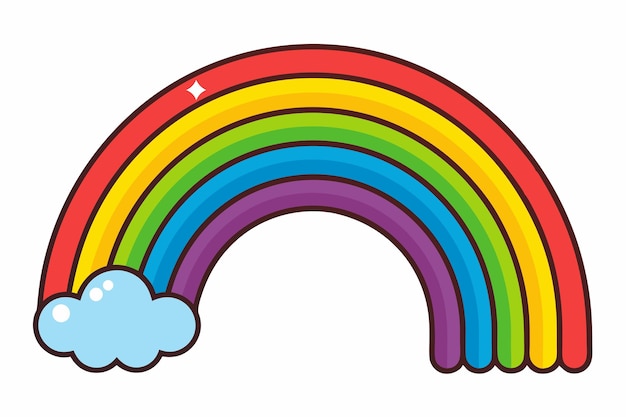 Cartoon Regenboog vector op witte achtergrond
