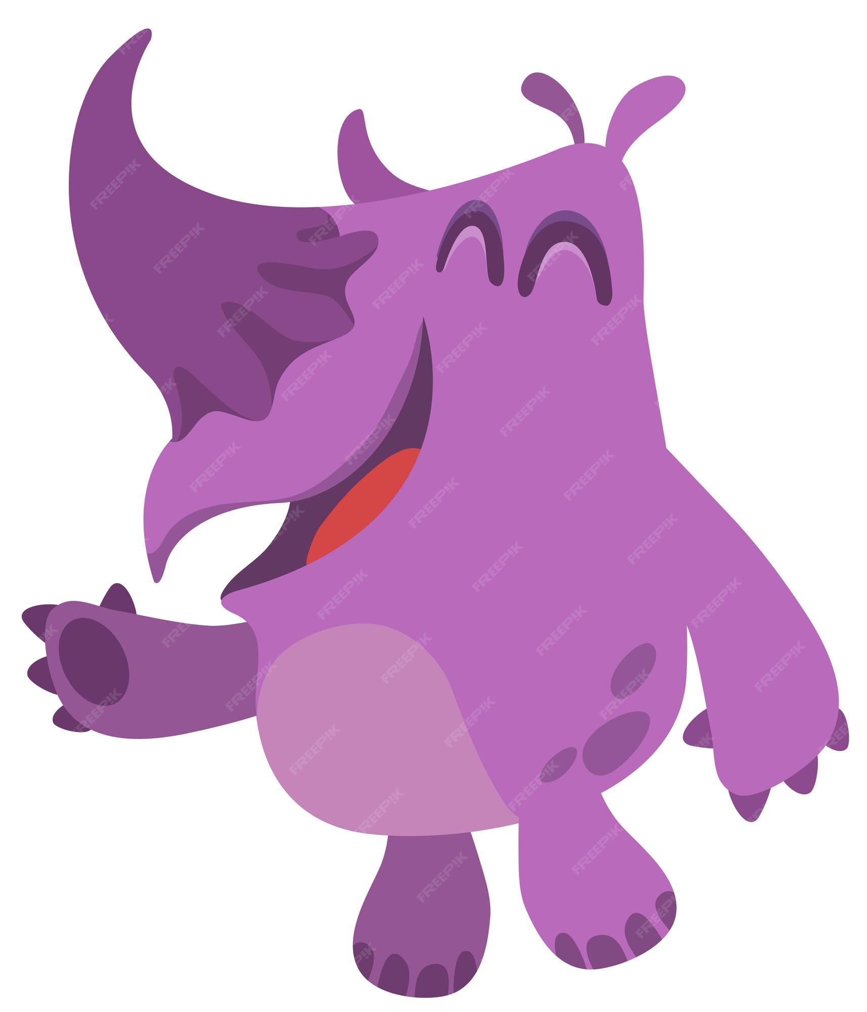Premium Vector | Cartoon rhino vector illustration of funny rhinoceros
