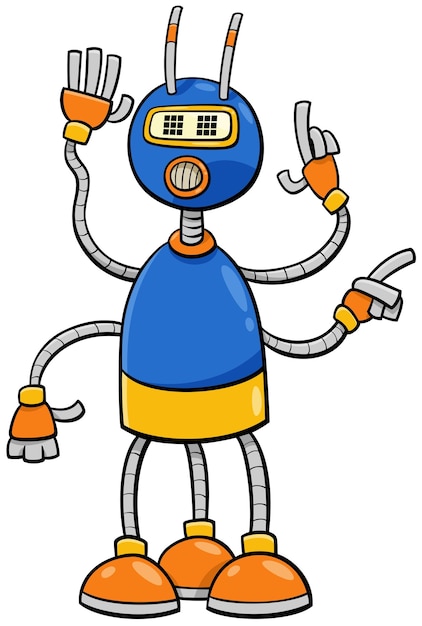 Cartoon robot or droid comic fantasy character