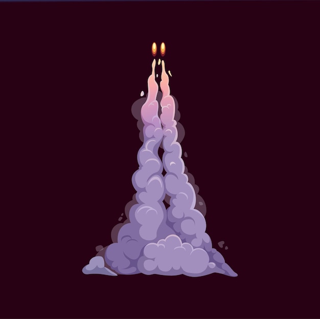 漫画, ロケット, 煙, 道, 飛行機雲, ∥で∥, 火
