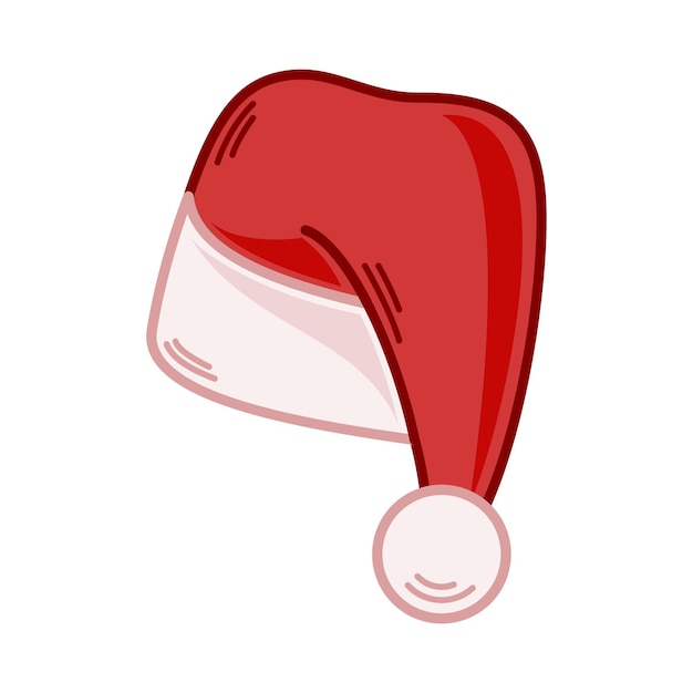 Cartoon rode kerstmuts illustratie EPS 10 vector