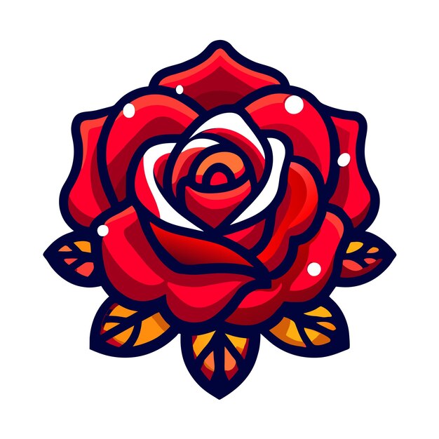 Cartoon rose