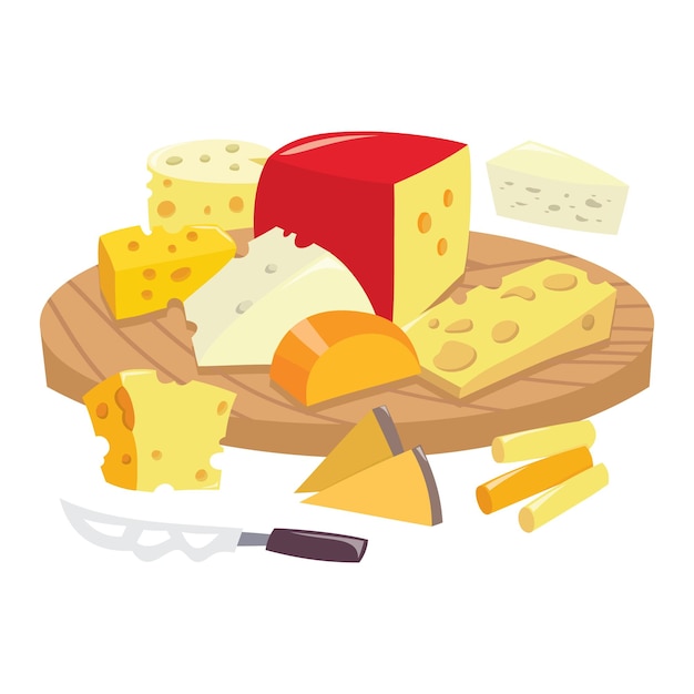 Cartoon Round Cheese Board