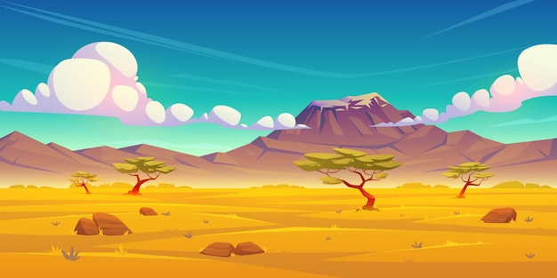 Cartoon safari landschap