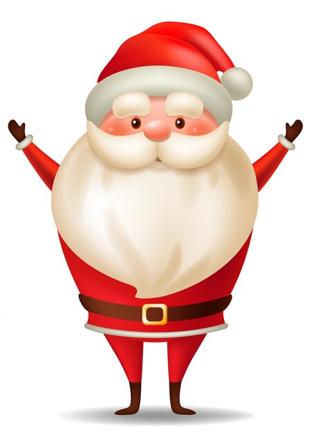 Vector cartoon santa claus. christmas character.