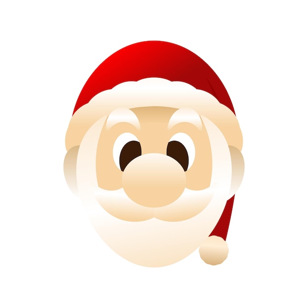 Vector cartoon santa claus illustraties geïsoleerd op wit. grappig gelukkig kerstman-personage met cadeau