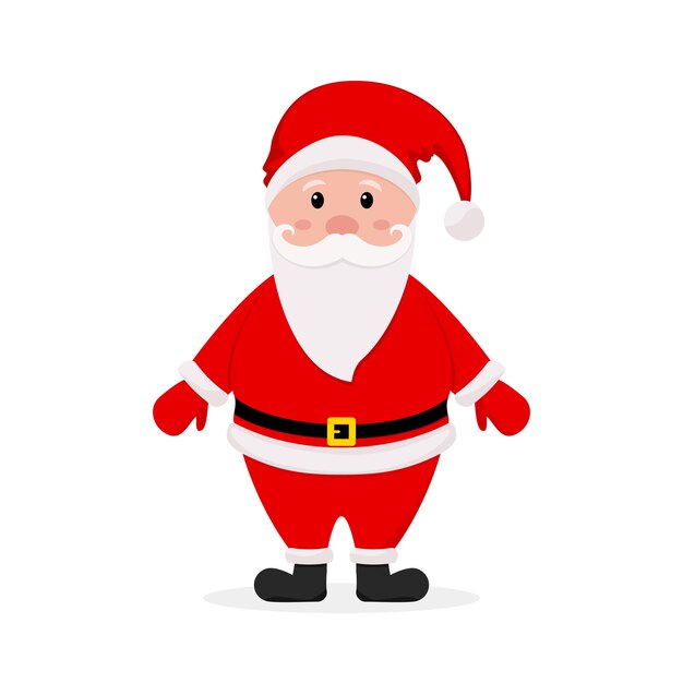 Cartoon Santa Claus for your festive design isolated