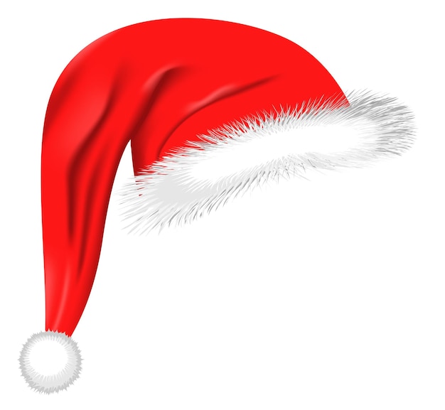 Cartoon Santa hat isolated on white EPS 10 vector