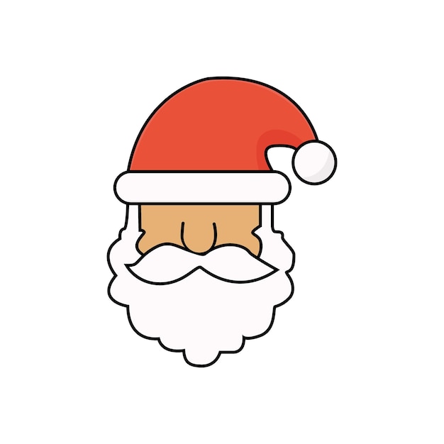 cartoon santa head