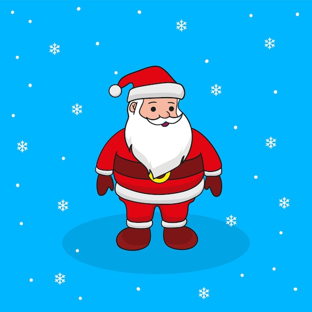 Cartoon Santa vector bewerkbare kleurrijke tekening illustratie