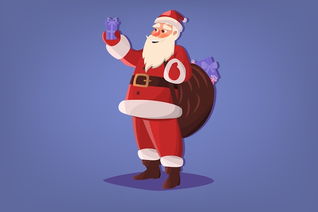 Vector cartoon santa