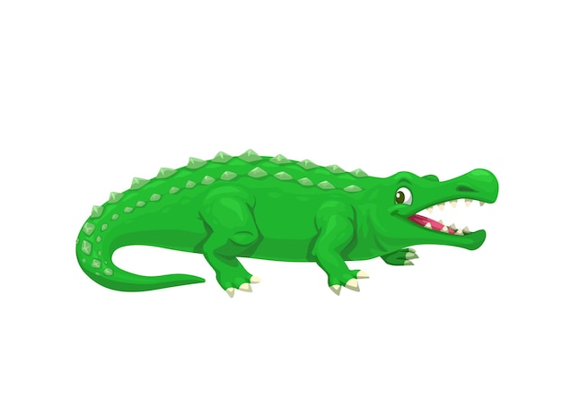 Cartoon sarcosuchus dinosaur character crocodile