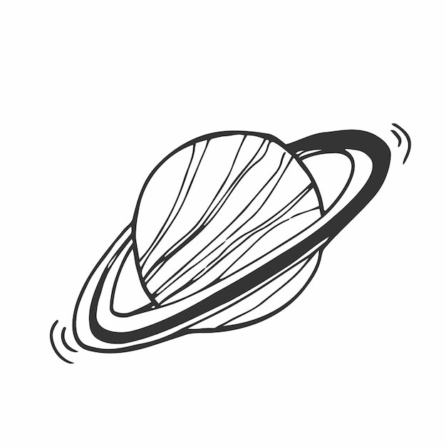 Saturn planet vector clipart cosmos concetto di cartone animato