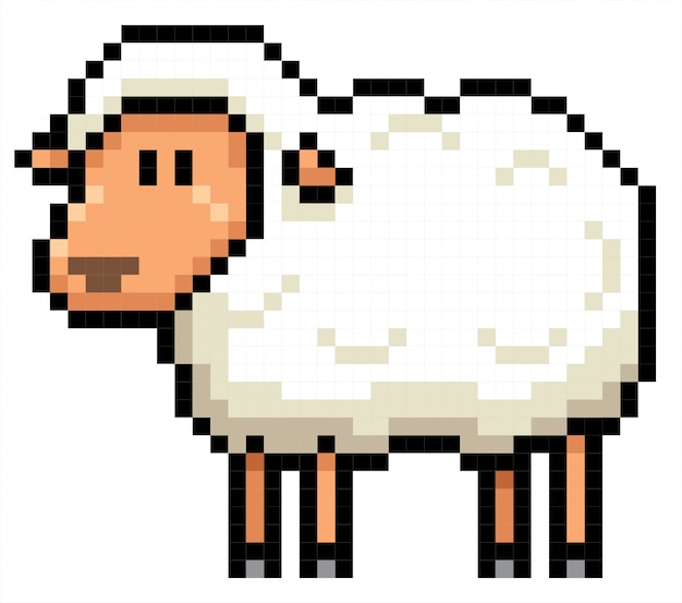 Cartoon Schaap Pixel ontwerp