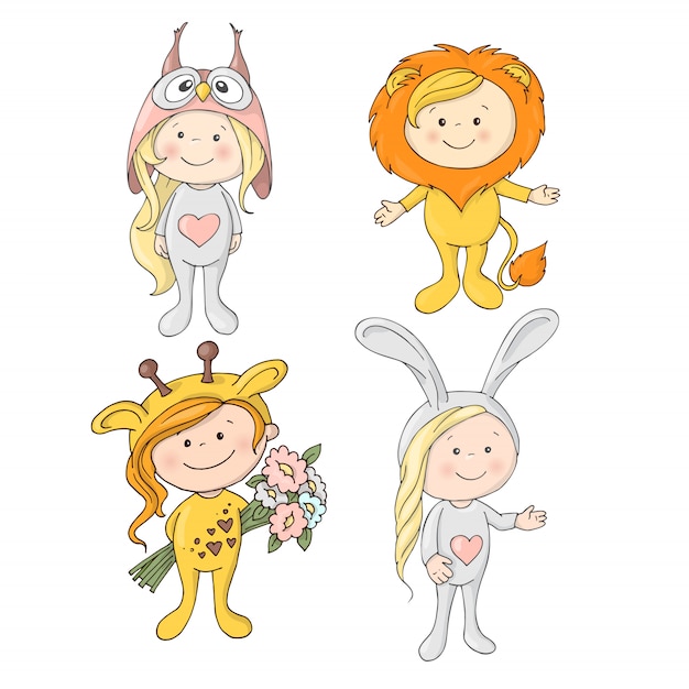 Cartoon schattige dieren voor baby