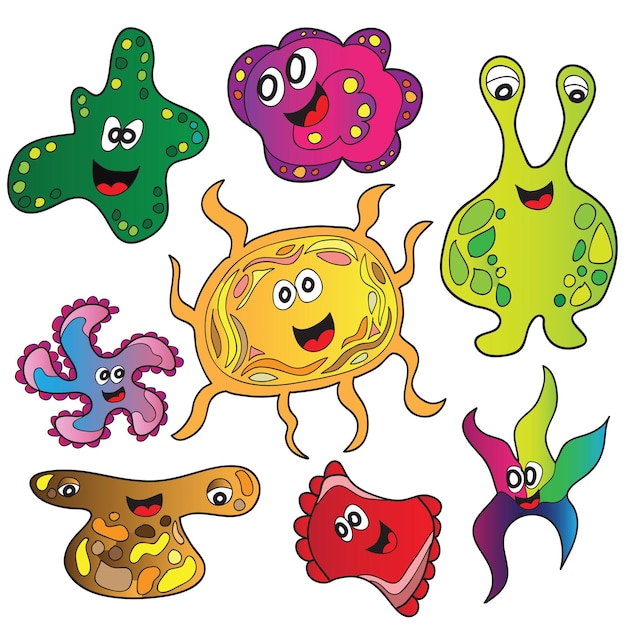 Cartoon schattige monsters - vector set voor design