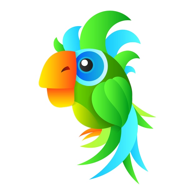 Cartoon schattige papegaai