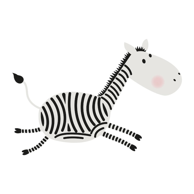 Cartoon schattige zebra rent