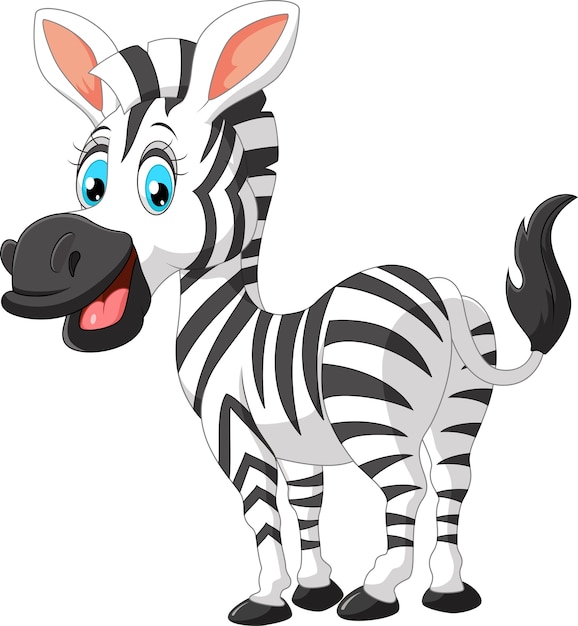 Cartoon schattige zebra