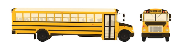 Vector cartoon of school bus