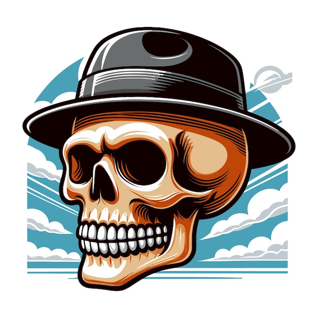 cartoon scull vector illustratie