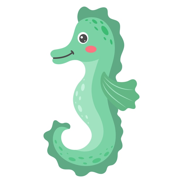 Cartoon seahorse Pelagian Vector illustration