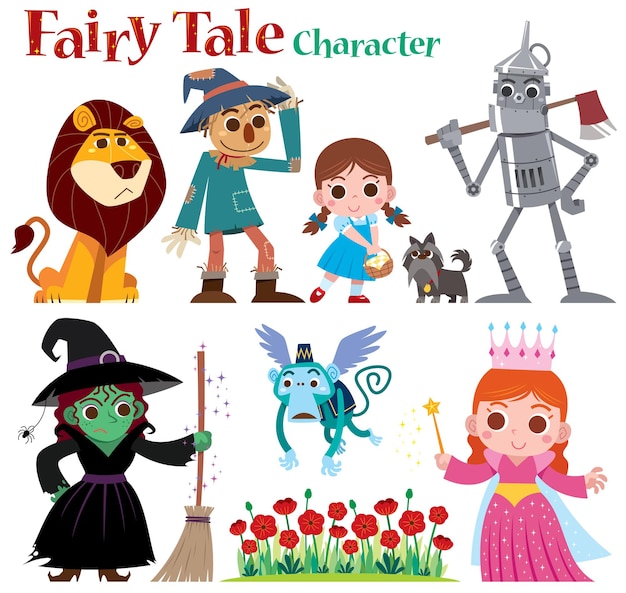 Cartoon Set Fairy tales characters